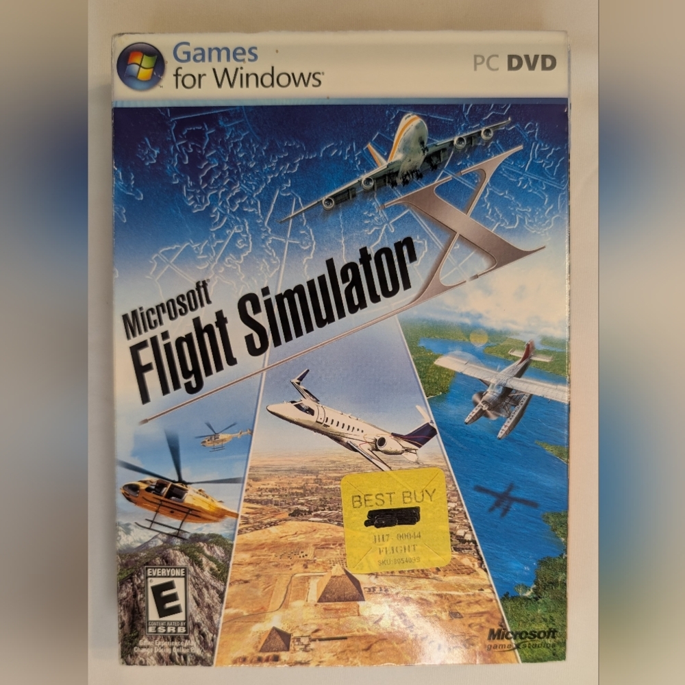 Microsoft Windows FLIGHT SIMULATOR X PC DVD w/ Slip Cover & Product Key 2006